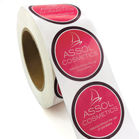 Échantillon Gratuit d'Étiquettes Autocollantes en Vinyle Rond Personnalisées avec Logo Imprimé pour Emballage, Promotion, Supermarché, Épicerie