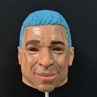 Masque de visage réaliste de célébrité en latex naturel, masque de fête amusant, masque de mascarade, masque de cosplay de star de football pour homme