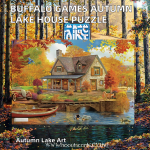 Autumn Lake House - Rompecabezas de 500 piezas, juego de mesa rectangular de cartón - Product Image 2