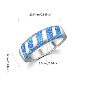 Iridescent <strong>Gem</strong> Stainless Steel Band | Dainty Daily Wear <strong>Jewelry</strong> for Women Trendy Style - Product Image 2