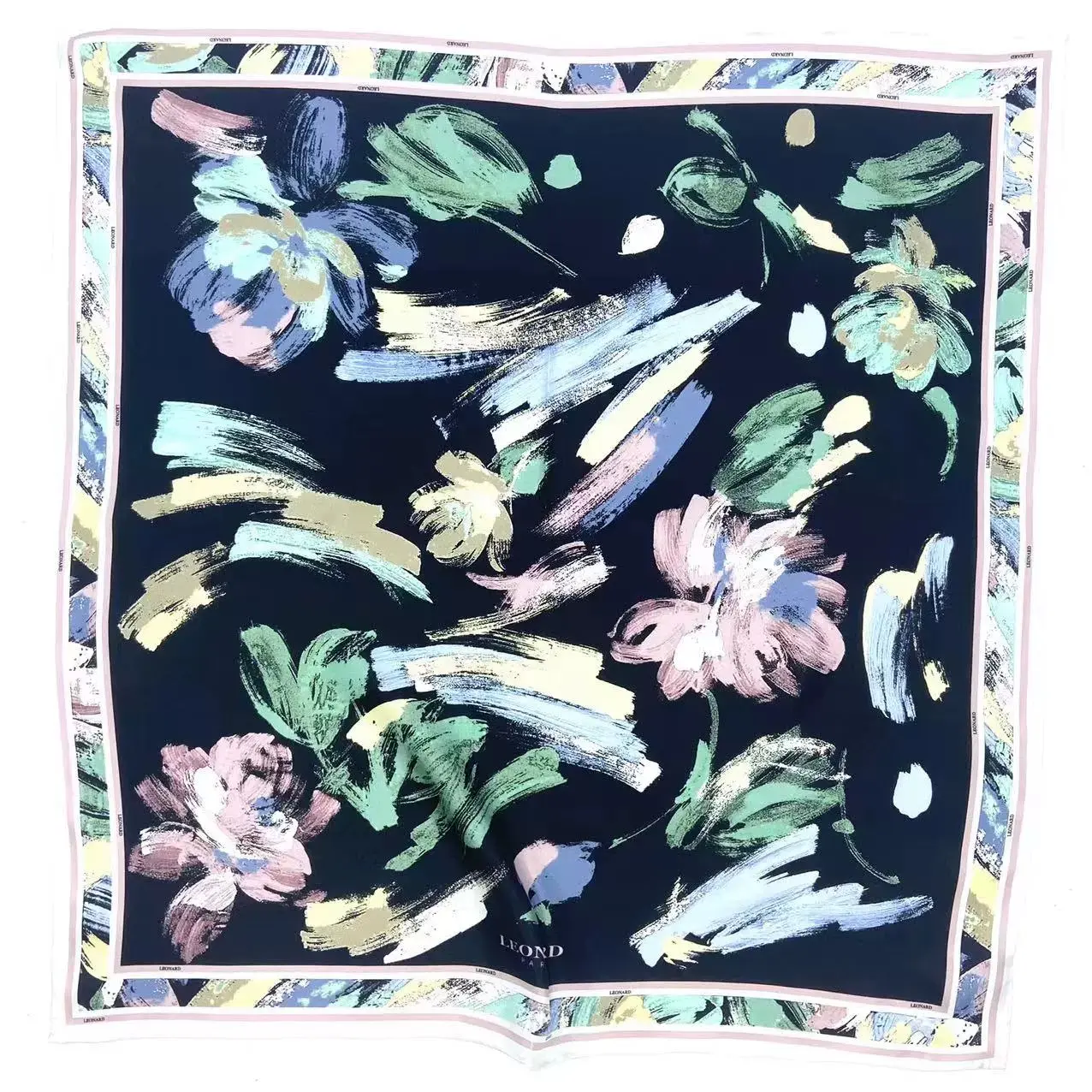 Custom Label colorful Babushka Russian Scarf 60*60cm square satin bandana silk handkerchief