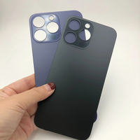 Coque arrière en verre avec grand trou pour iPhone XR Xs XsMax 11 12 13pro, coque arrière pour 13 Pro 14Pro 15 Plus, boîtier de téléphone portable