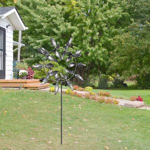 Oukitonya — <span class=keywords><strong>moulin</strong></span> à <span class=keywords><strong>vent</strong></span> en métal Unique et magique, Sculptures en 3D, Spinners feutres avec piquet de jardin, décoration pour l'extérieur - Product Image 5