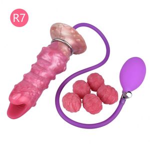 Dispositivo de masturbación con forma de huevo alienígena para la ovulación vaginal femenina, tapón anal de silicona, juguete sexual para pene. - Product Image 6