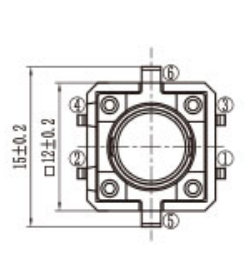 Tùy chỉnh 12x12 mét ánh sáng-up Tactile chuyển đổi momentary push button chuyển 6pin Dip chiếu sáng thiết bị chuyển mạch với đèn <span class=keywords><strong>LED</strong></span> - Product Image 5