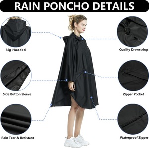 Impermeable Unisex con Capucha y Bolsillos para Adultos y Mujeres - Product Image 5