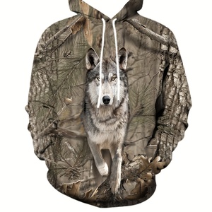 Sudadera con Capucha Oversize para Hombre con Diseño de Patrón 3D Bordado de Deadwood y Cordón Ajustable, Top de Punto para Primavera y Otoño - Product Image 2