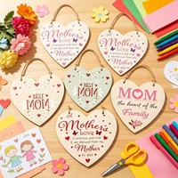 Plaque murale en bois en forme de cœur pour la fête des mères, décoration murale « l'amour de maman est toi », cadeau rustique de 16 cm