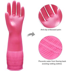 Guantes de Goma para Lavar Platos, 15 Pulgadas de Largo, Reutilizables, Impermeables, para Limpieza de Cocina - Product Image 2
