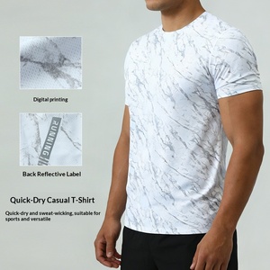 T-shirts en coton 100 % en gros, t-shirts décontractés pour sublimation, motifs personnalisés, design uni, tissu tricoté 240 grammes, impression sérigraphique - Product Image 2