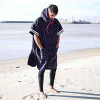 Serviette de Bain Poncho à Capuche Personnalisée Ultra Absorbante Séchage Rapide Chaleur Longue Durée Microfibre Robe de Sport Gym Natation Plage Tissée Unie