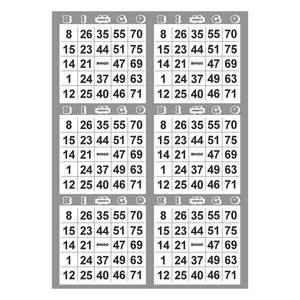 Full Color New Design 10 <b>Sheets</b> 75-ball Winner Rates Editable Ticket Paper Card Custom Game Bingo - Product Image 4