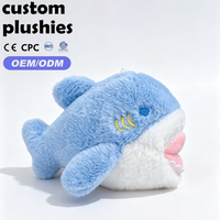 Porte-clés en peluche requin bleu mini mignon personnalisé, prix d'usine, en fausse fourrure de lapin douce et moelleuse, cadeau pour enfants