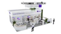 Messestand-Display, Blau-Themen-Standdesign mit TV und Lagerraum, Ideal für Professionelle Fachmessen in Europa
