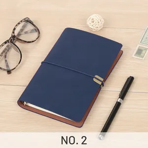 En gros personnalisé A5 marron luxe couverture en cuir cahier Vintage pur cuir Agenda planificateur Journal en cuir cahier Journal - Product Image 3