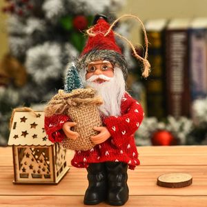 Handmade Small Fabric <b>Santa</b> Claus Doll Ornament Cross-Border Hot-Selling <b>Standing</b> Figure for Mall Windows Christmas Gift - Product Image 2