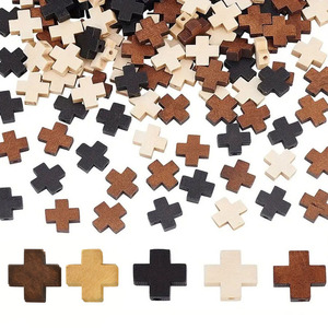 Pendentif croix vintage en <span class=keywords><strong>bois</strong></span> bricolage à vente chaude, accessoire <span class=keywords><strong>de</strong></span> mini bracelet multicolore - Product Image 5