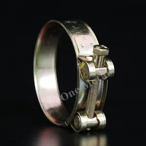 Pipe Hose Clamp Single Bolt European Type Heavy Duty Hose Pipe Clamp ABRAZADERAS