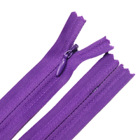 Fermeture à glissière invisible en nylon 3 # colorée avec extracteur de goutte d'eau pour robe de fille Fermetures à glissière invisibles Accessoires de couture