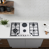 Table de cuisson à gaz multifonction haute puissance 5 brûleurs en acier inoxydable, appareil de cuisine, classe d'efficacité énergétique, allumage électronique, encastrable