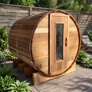 Sauna de madera/Sauna de madera para exterior e interior/Sauna de madera de lujo/Sala de sauna de bienestar/Sauna de spa de lujo/Cabaña de sauna/Barril de sauna - Product Image 2
