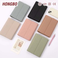 Portefeuille de budget Hongbo A6 en cuir litchi avec anneaux dorés de 30 mm et enveloppes de rangement – Meilleure vente