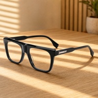 En stock – Nouveau modèle – Lunettes de vue haut de gamme en acétate – Montures et verres optiques pleine monture pour hommes – Idéales pour un usage quotidien
