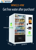 Mesin penjual robotik mesin penjual mi instan dengan persediaan air panas gratis