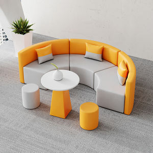 लक्जरी रेस्तरां होटल प्रतीक्षा कक्ष सोफे कार्यालय वाणिज्यिक फर्नीचर चमड़े के आधुनिक कूचों कार्यालय सोफा मॉड्यूलर रिसेप्शन सोफा - Product Image 3