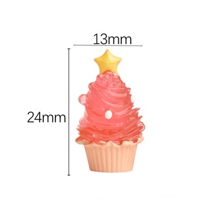 Factory Luminous Christmas Tree Ice Cream Charms Bulk for Junk Phone case Wholesale Bulk Resin 3D Glow Christmas Tree Ice Cream - Product Image 6