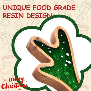 Bandeja de madera de resina para árbol de Navidad 2025, plato para servir y tabla de quesos para cocina, decoración del hogar, exhibición de alimentos - Product Image 6