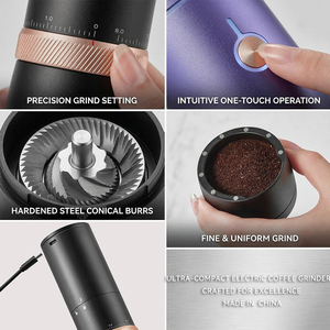 Automatic Portable Custom Logo USB Rechargeable Coffee <b>Mini</b> Conical Burr Household Coffee Small - Product Image 3