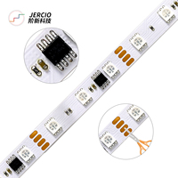 Bande lumineuse RGB LED blanche, smd 5050, 12v dc, 5m, ruban de lumière externe, éclairage Ip68, SM16703 / WS2811 / UCS1903 / XT1801