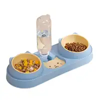 ชามอาหารสัตว์เลี้ยงแมว,อุปกรณ์ให้อาหารสุนัขอัตโนมัติพร้อมที่เก็บอาหารน้ำถ้วยน้ำดื่มสำหรับแมวอุปกรณ์เพื่อความปลอดภัย