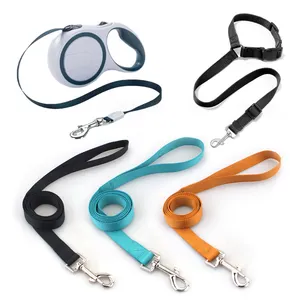 Modern Novel Custom Design Regenbogen verstellbare Seil Hunde leine, Halsband Vegan Leder Hunde halsband und Leine Set/