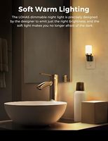 Lampe de nuit LED ZHILAI mini en plastique moderne, blanc chaud 2700K, à capteur, dimmable, à brancher, CRI 80, certifiée FCC, garantie 1 an, pour chambre à coucher