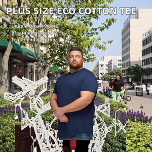 Vente en gros – T-shirt homme 100 % coton tricoté, grande taille, coupe classique, manches courtes, qualité supérieure, couleur unie, écologique, respirant, style urbain, personnalisable - Product Image 2