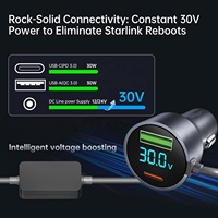 Câble d'alimentation CC 3-en-1 12V/24V vers 30V pour allume-cigare, 2M 3M 5M, pour Starlink Mini Booster et chargeur de voiture