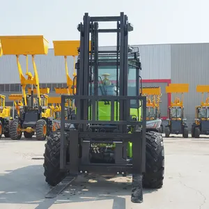Chinese Forklift Manufacturer 3.5-ton 4-ton Outdoor Handling Four-wheel Drive All Terrain Off-road Forklift Articulated Forklift