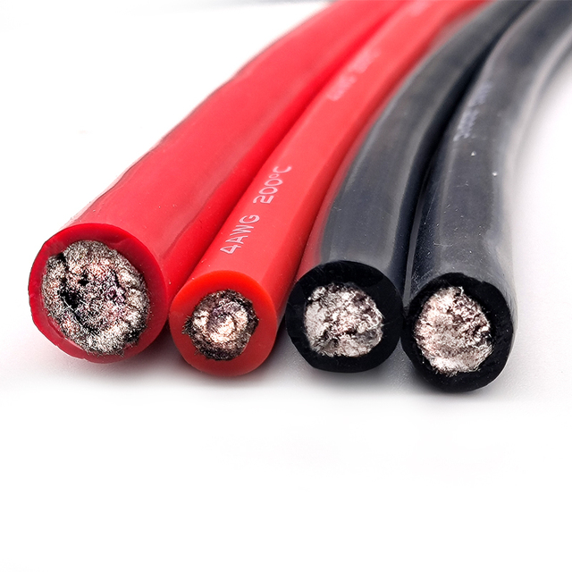 8 6 4 2 Gauge 2 AWG 4 AWG Welding Battery Tinned Copper Flexible Silicone Cable Wire - Car, Inverter, RV, Solar