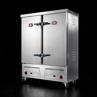 Commerciële rijststoommachine met 24 bakken, SS201, op maat gemaakt, voedselstoommachine, uniforme stoom, behoudt de originele smaak van voedsel.