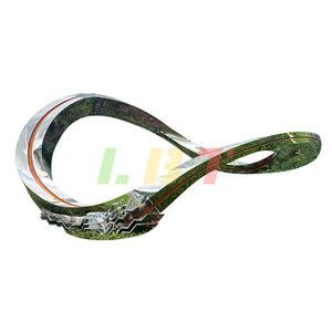 Stainless Steel Metal Sculpture Customized <b>Large</b> Scale Hollow Abstract Geometric Outdoor City Landmark Decorative <b>Ornament</b> - Product Image 4