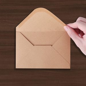 Enveloppes en kraft <span class=keywords><strong>à</strong></span> rabat en V, enveloppes pour cartes, enveloppes en papier kraft pour invitations, enveloppes pour cartes postales, rabat gommé <span class=keywords><strong>à</strong></span> base d'eau - Product Image 4