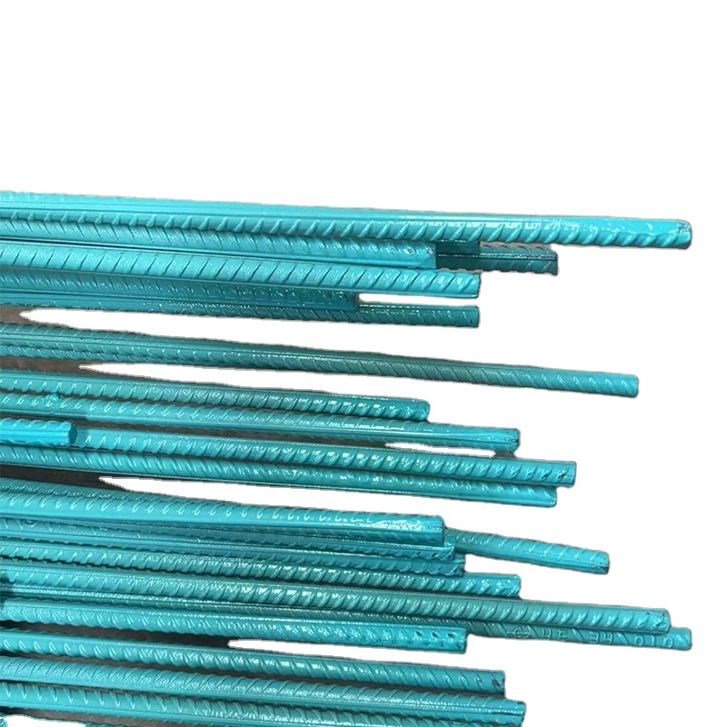 HRB400 HRB500 Epoxy coated rebar N4 N5 N6 type ribbed coated rebar for anti-corrosion engineering in industrial buildings