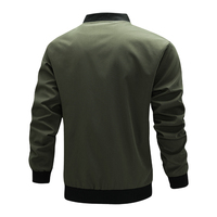 Blouson Bomber Homme Grande Taille Style Vintage Sur Mesure Col Montant Fermeture Éclair Logo Personnalisé Tissu Denim Enduit Coupe-Vent