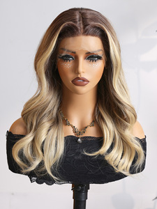 วิกผมลูกไม้แบบ<span class=keywords><strong>สั้น</strong></span> 13*4 <span class=keywords><strong>ทรง</strong></span>บ๊อบยาวประบ่า ลอนเบาๆ ไฮไลท์สวยงาม แฟชั่นทันสมัย จาก New Style Wholesales - Product Image 3