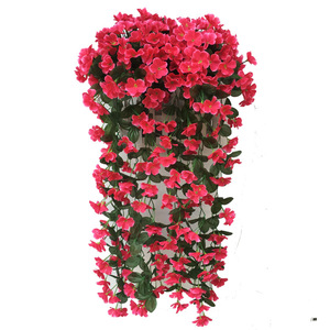 Planta Artificial Colgante de Violeta, 5 Pétalos, Decoración Interior, Flor de Seda de Alta Simulación, Adorno de Pared - Product Image 5