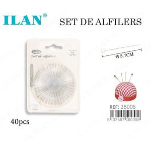 Set di 40 Spilli con Testa di Perla per Cucito e Artigianato - Product Image 1