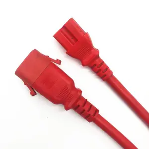 Ensamblaje de cable de alimentación C13 C14 Conector Iec C13 Macho a hembra Iec C14 Cable de extensión de alimentación