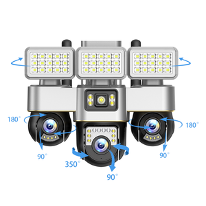 ไฟถนนข่าย12MP 3เลนส์3 PTZ สำหรับกลางแจ้งพร้อมกล้องวงจรปิดสมาร์ทเน็ต V380โปร4G ซิมการ์ดกล้อง IP Wi-Fi 8K 4K - Product Image 1